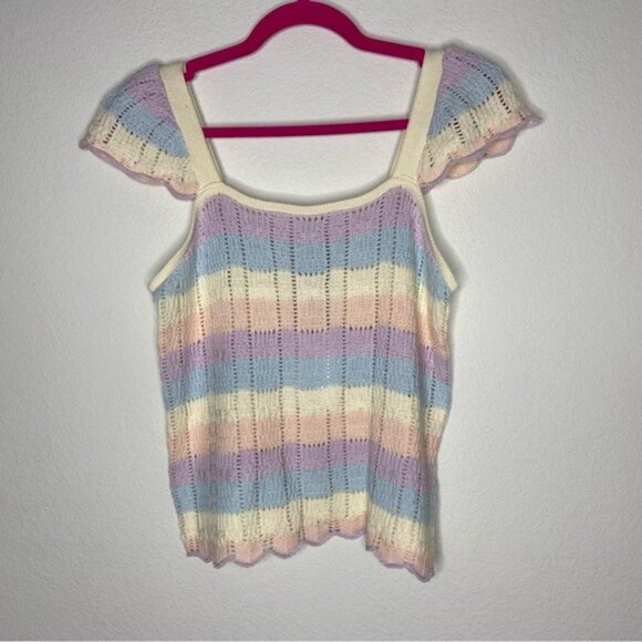 Andree by Unit Multicolor Pastel Unicorn Knit Top Size L NWT - Picture 2 of 7